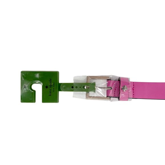 KATE SPADE New York Spade Belt in Rhododendron Grove / Pale Gold M main image 7